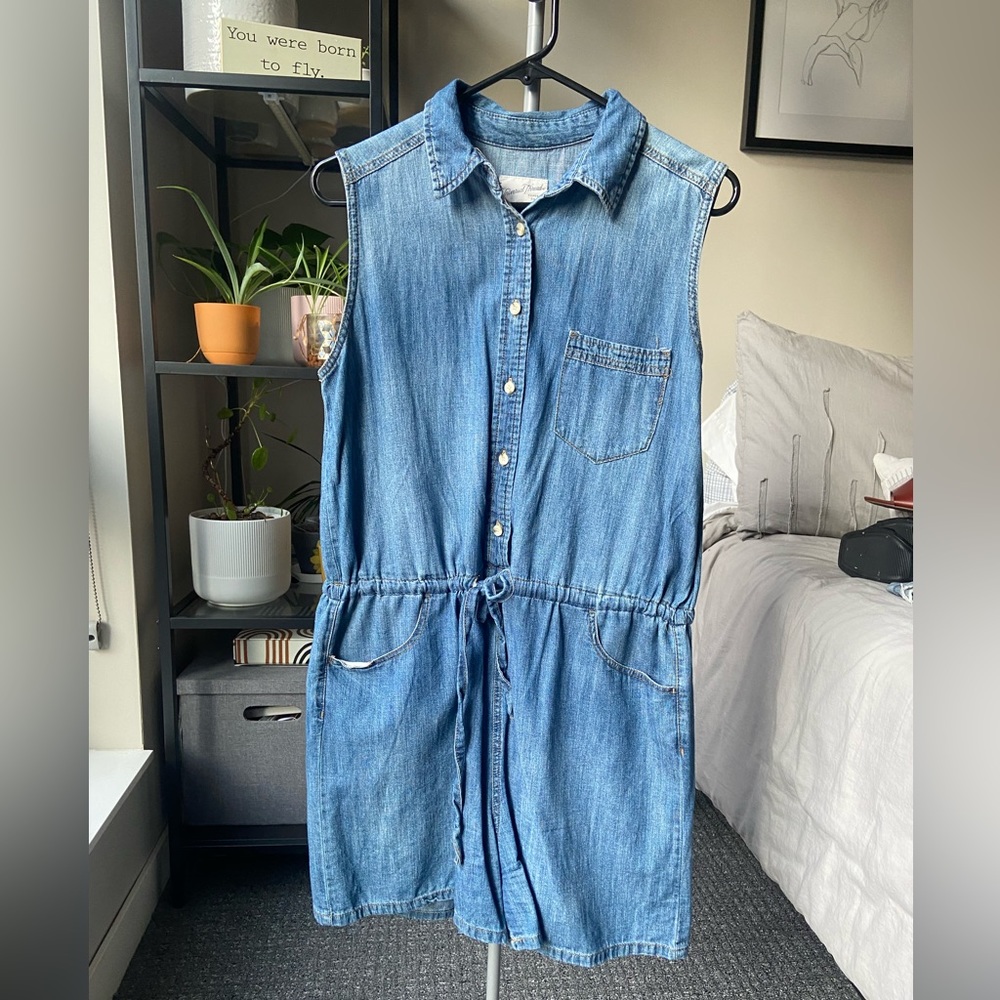 Universal thread denim romper